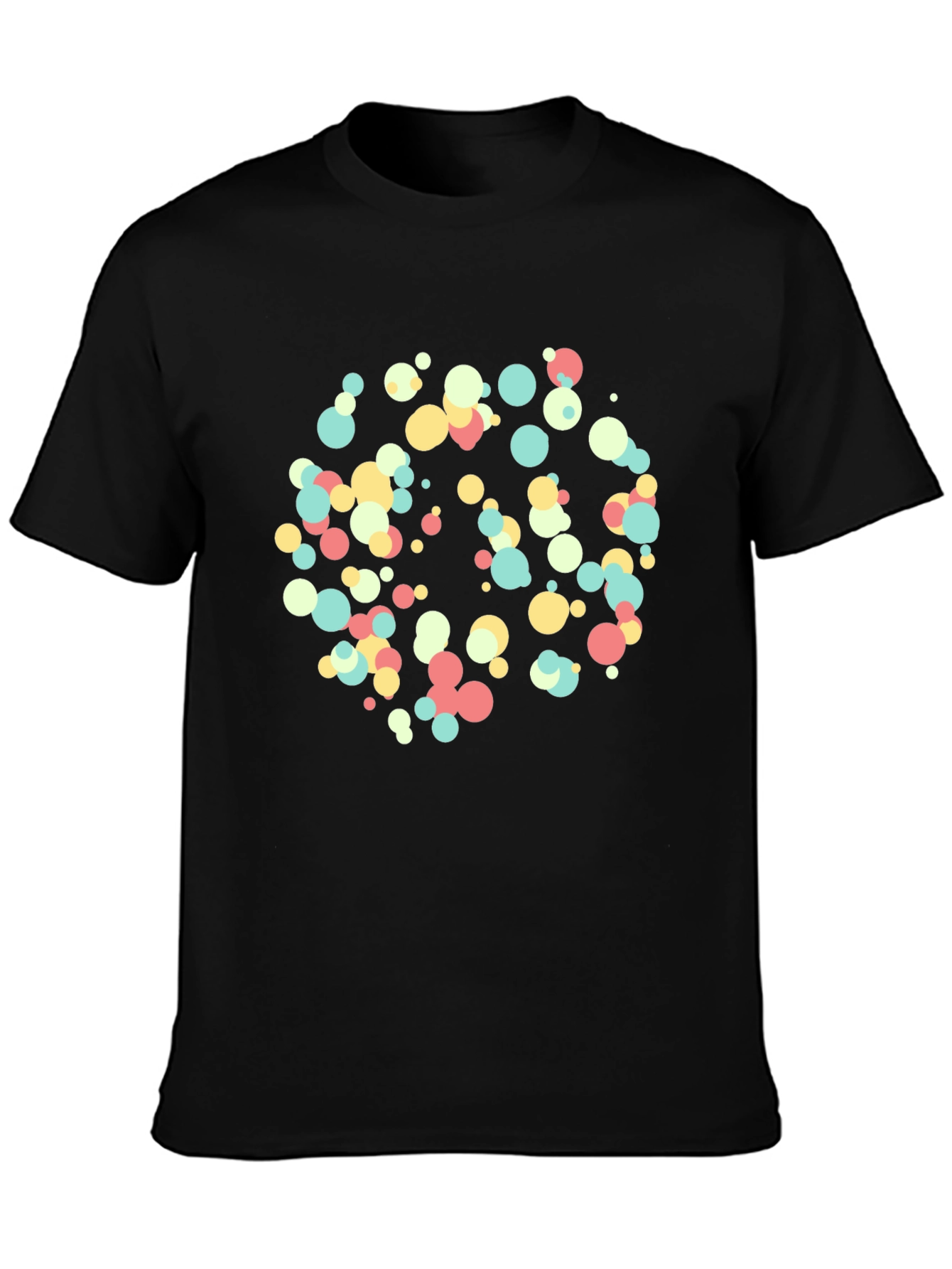 Colorful Circles Graphic Black T-Shirt