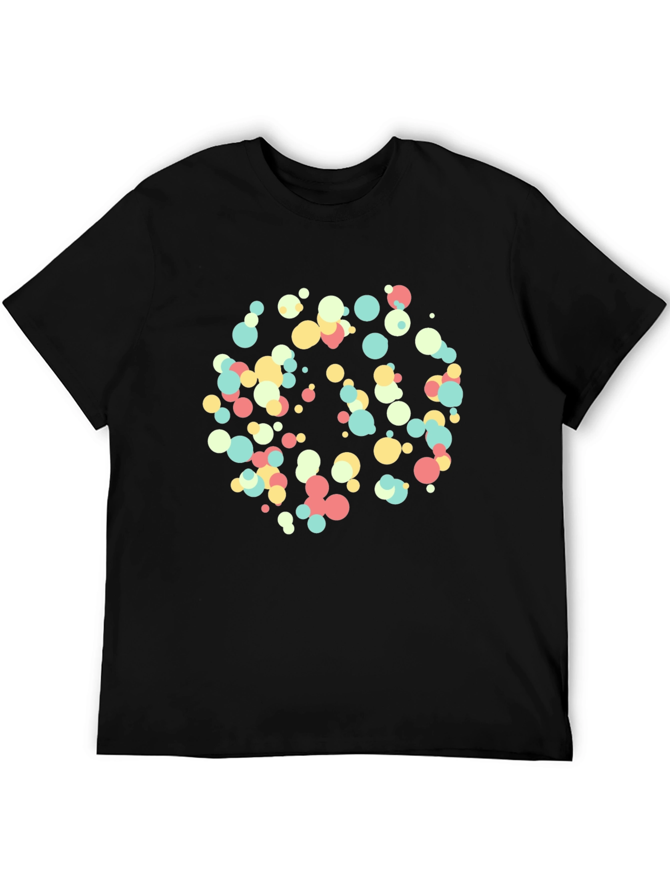 Colorful Circles Graphic Black T-Shirt