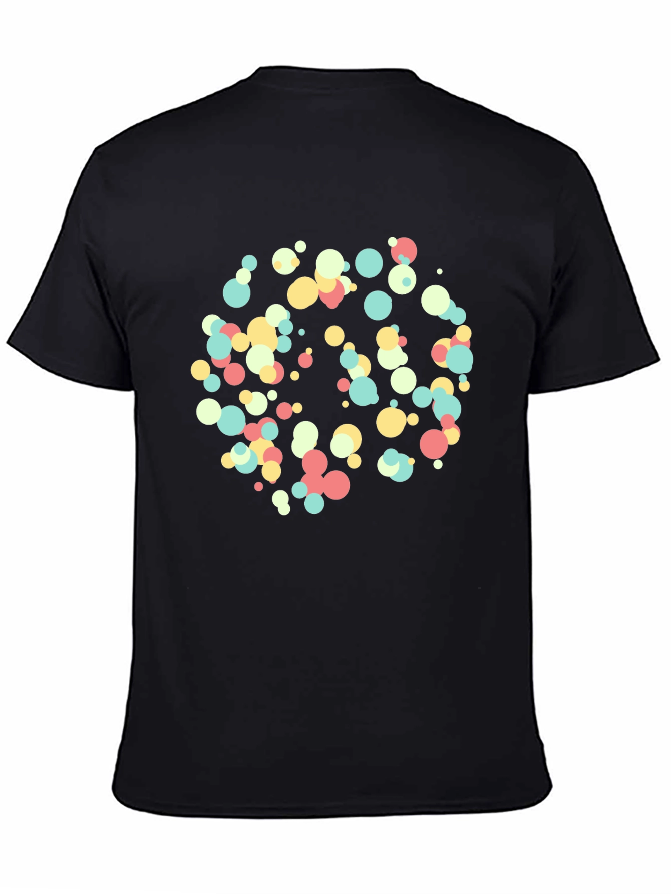 Colorful Circles Graphic Black T-Shirt