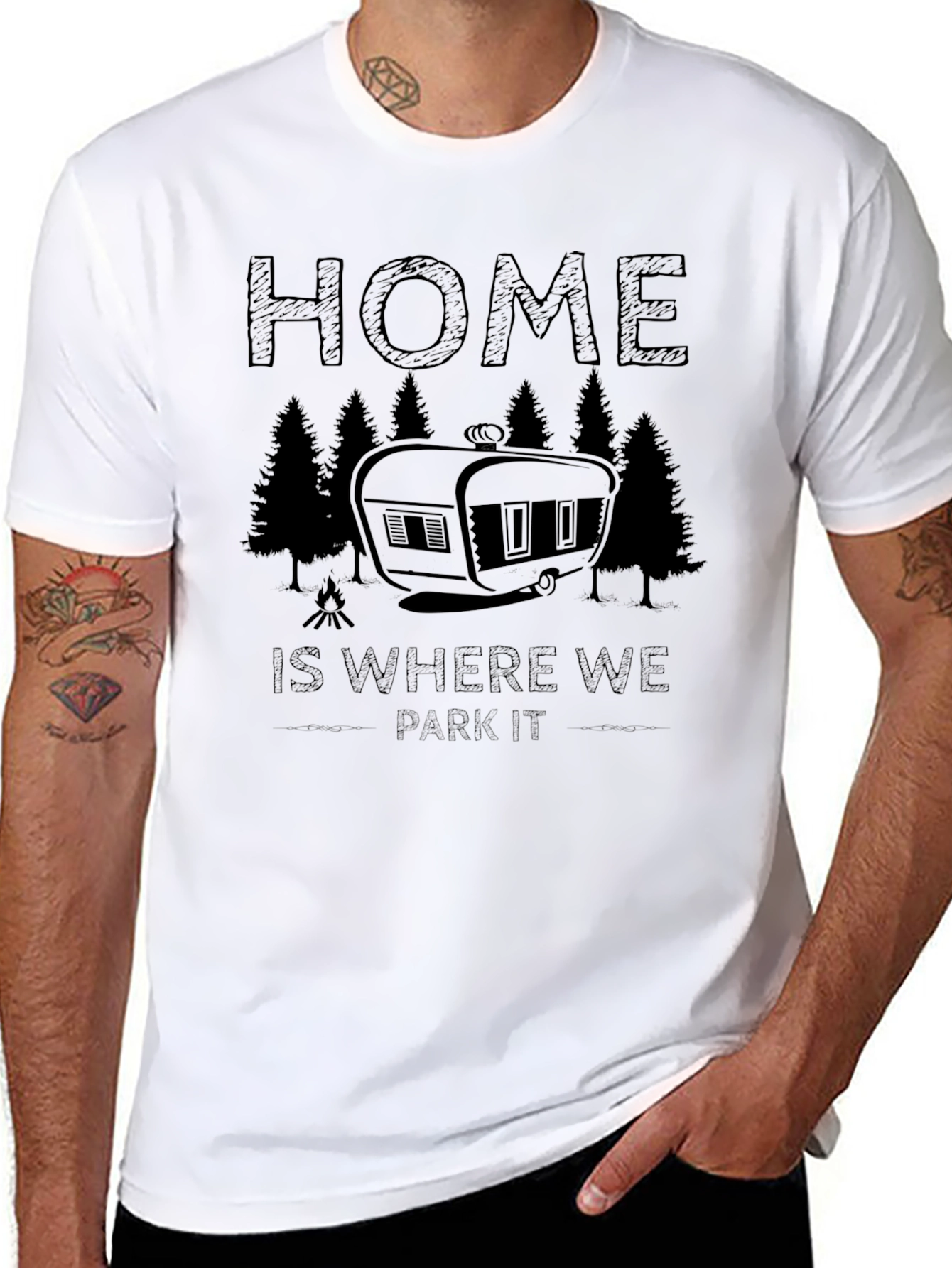 Home is Where We Park It Camping T-Shirt