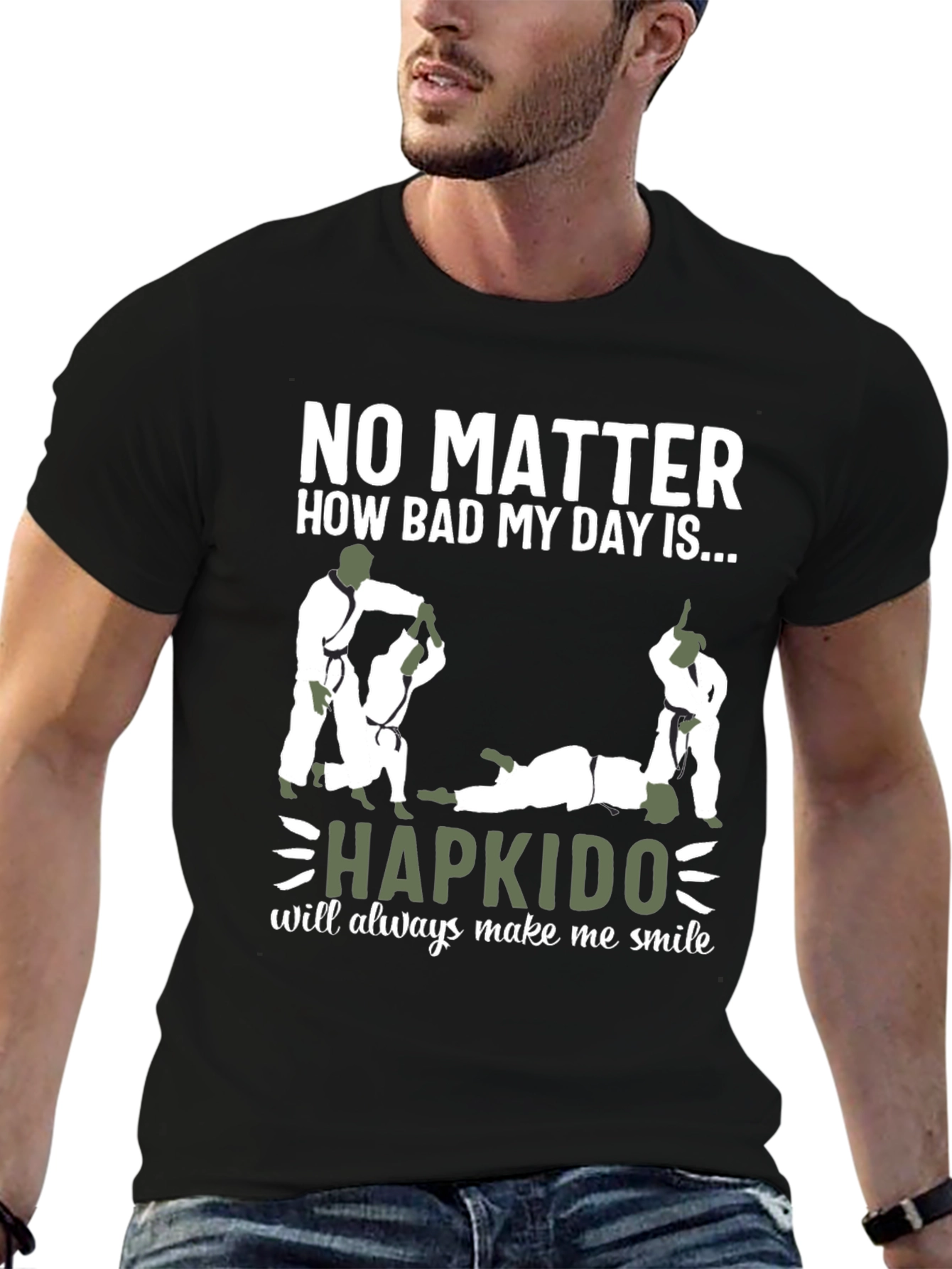 Hapkido T-Shirt: Makes Me Smile Design