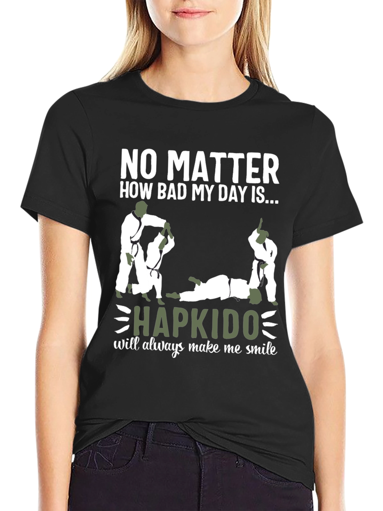 Hapkido T-Shirt: Makes Me Smile Design
