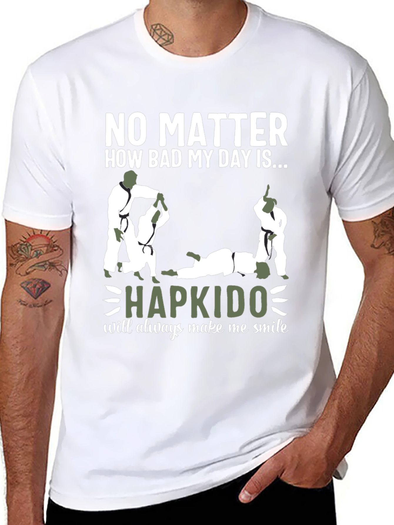 Hapkido T-Shirt: Makes Me Smile Design