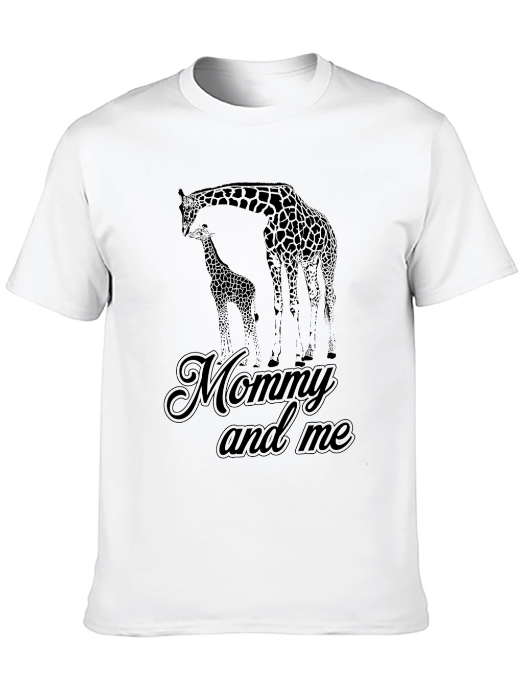 Mommy and Me Giraffe Black T-Shirt