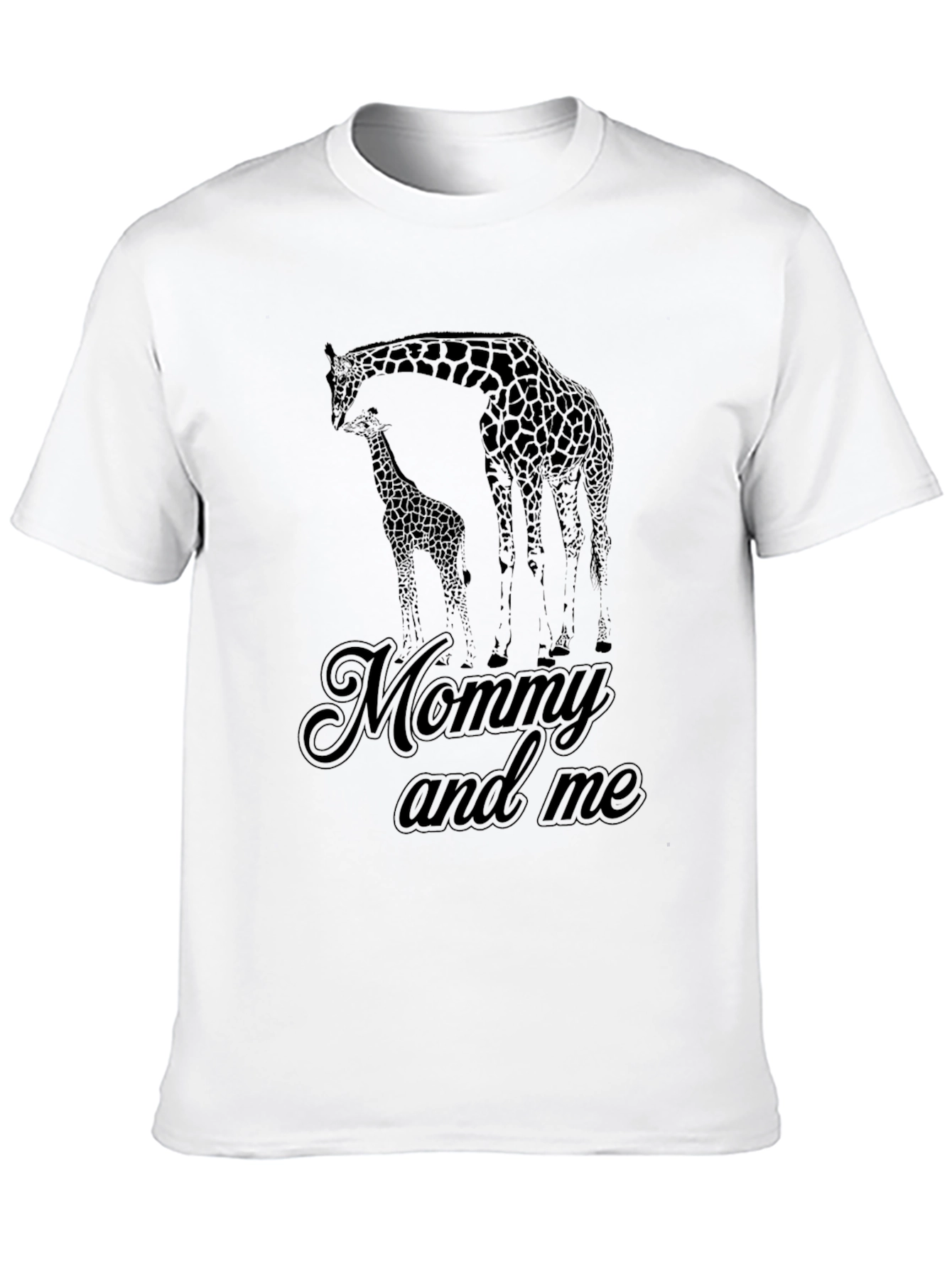 Mommy and Me Giraffe Black T-Shirt