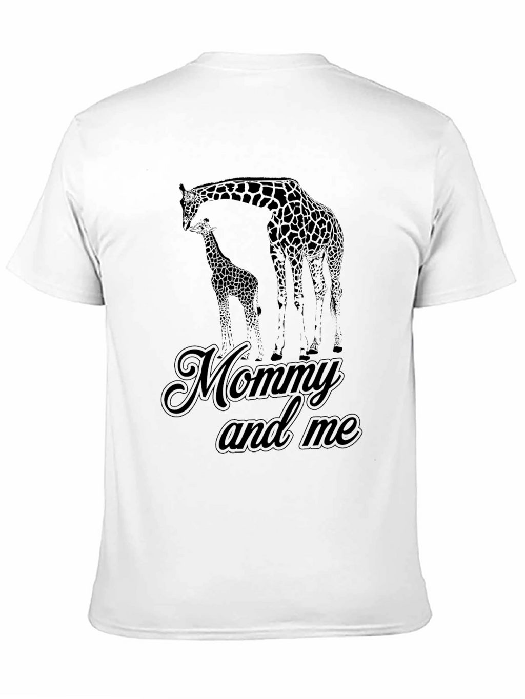 Mommy and Me Giraffe Black T-Shirt