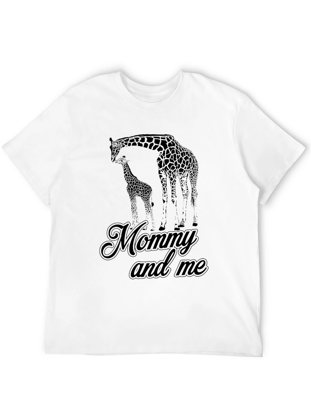 Mommy and Me Giraffe Black T-Shirt