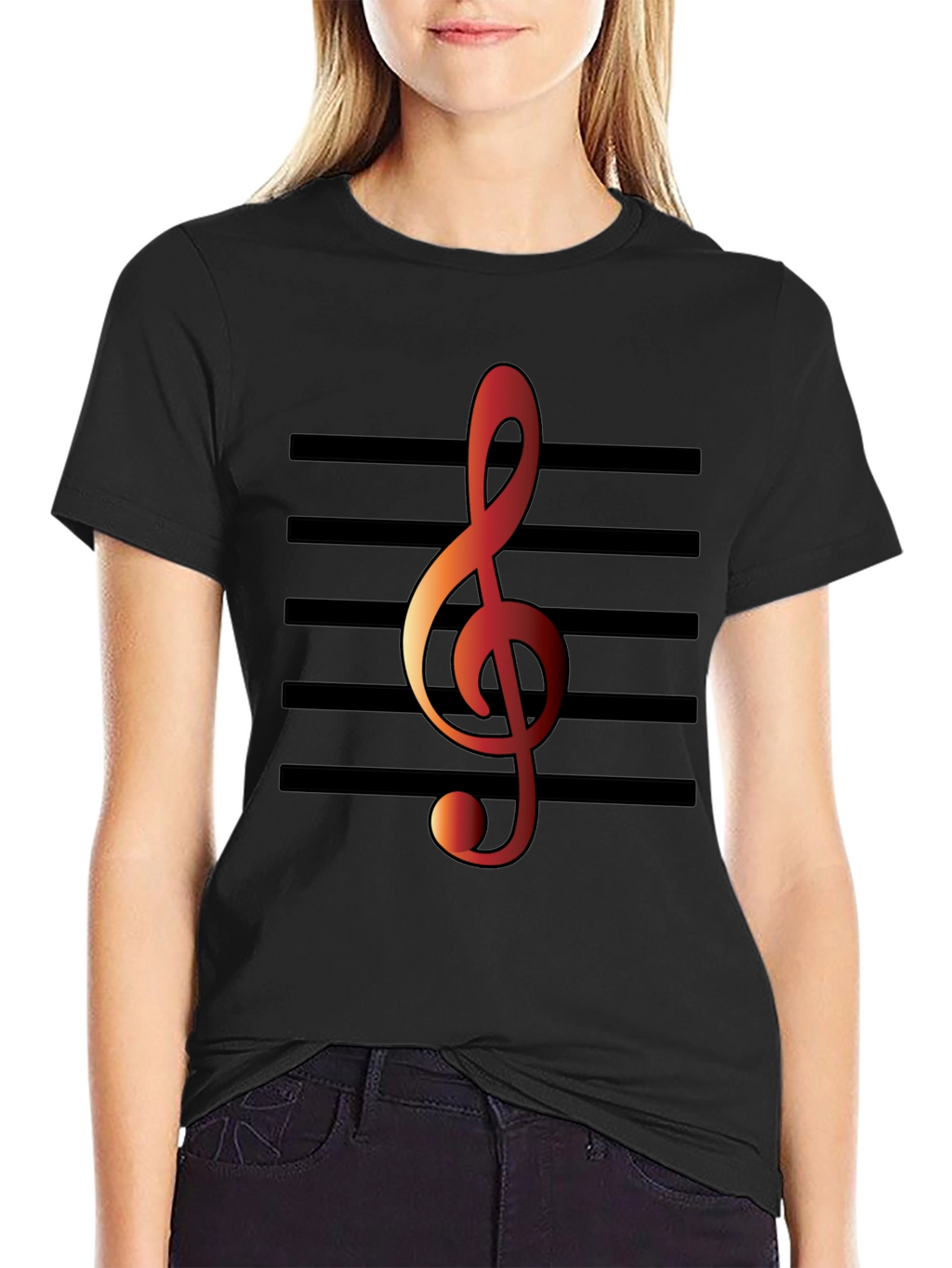 Musical Treble Clef Graphic Tee