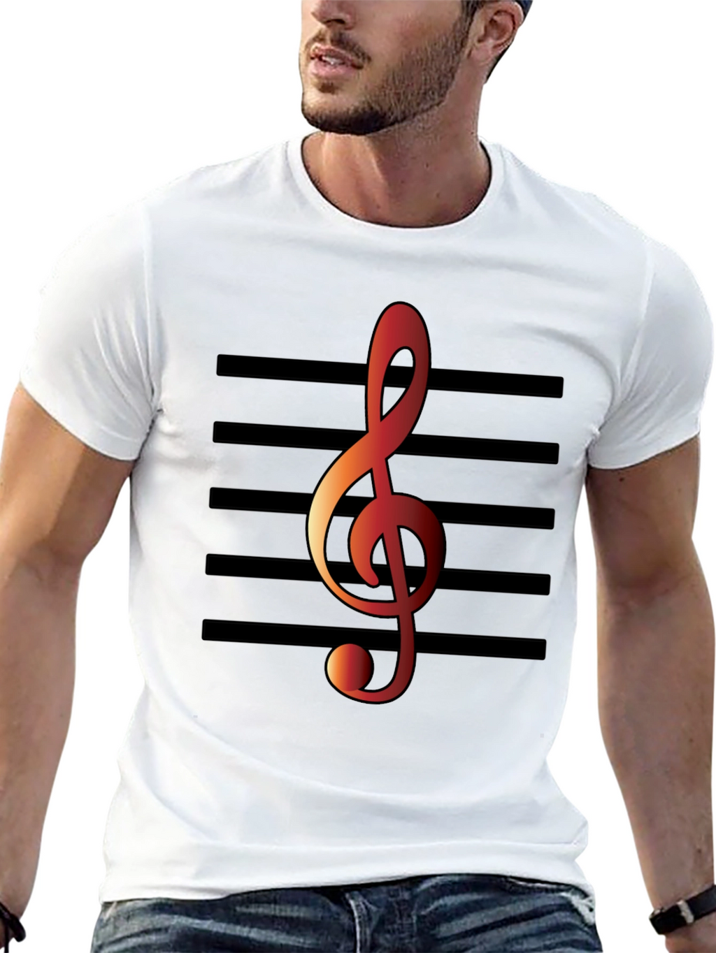 Musical Treble Clef Graphic Tee