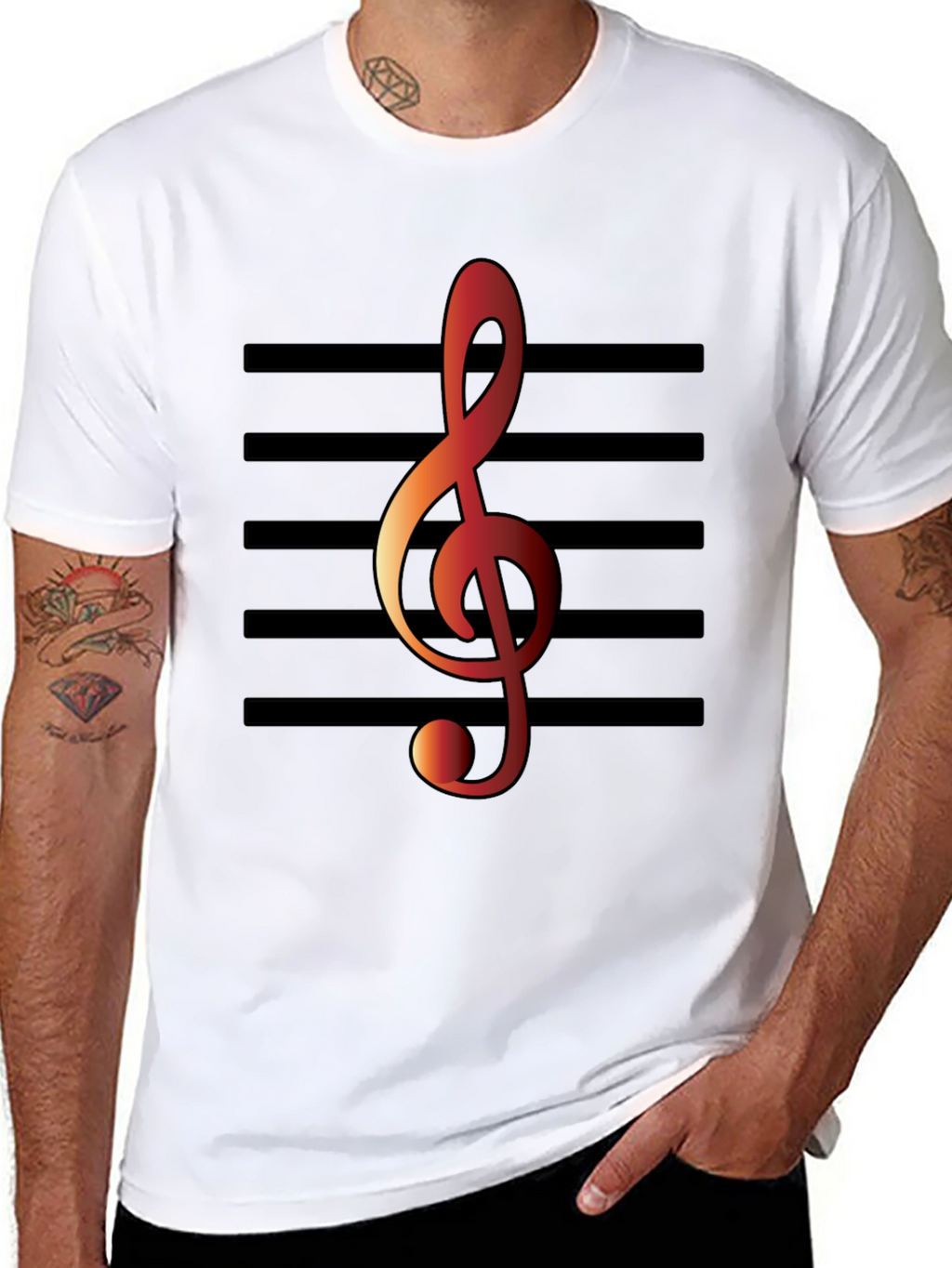 Musical Treble Clef Graphic Tee
