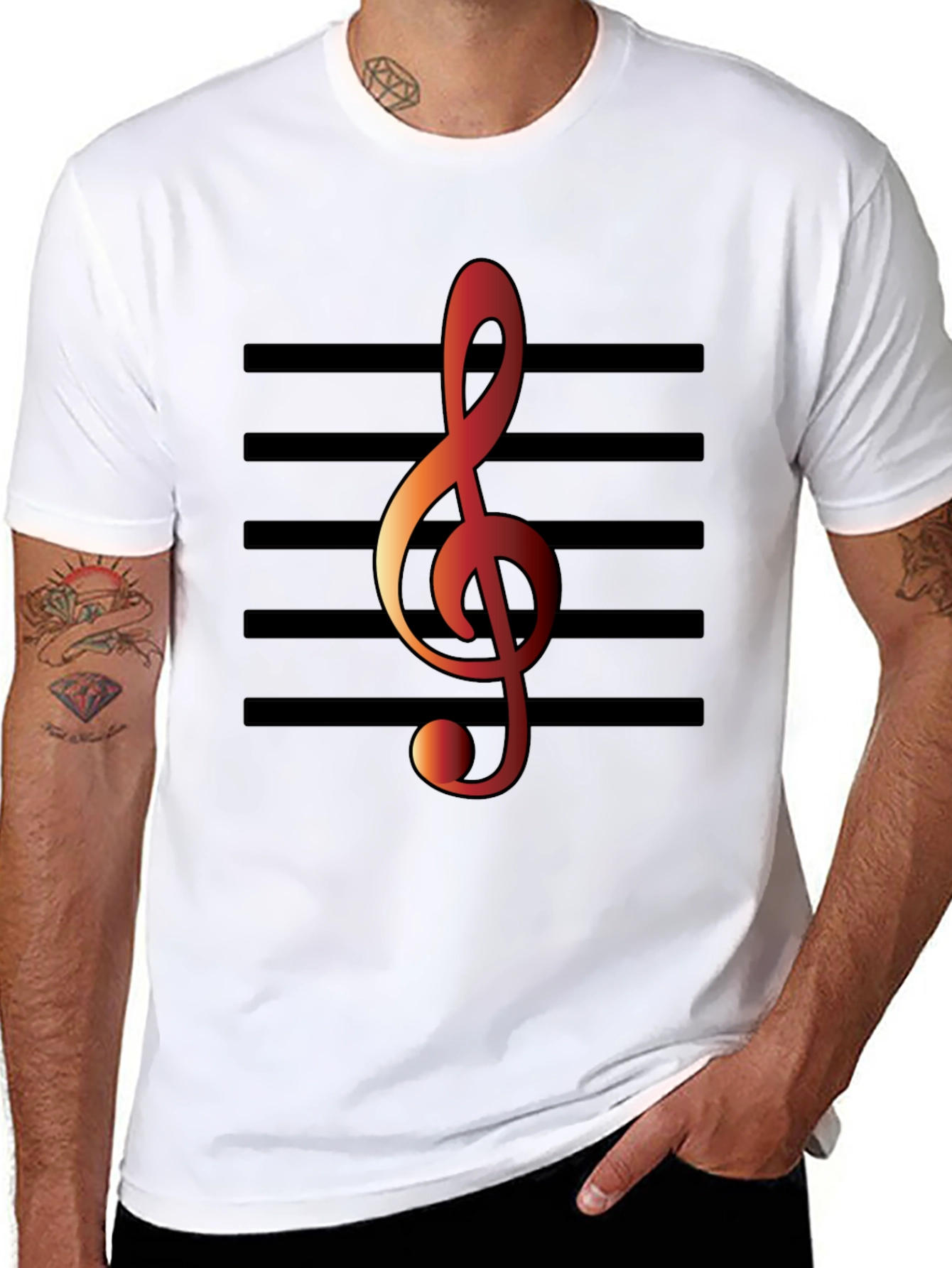 Musical Treble Clef Graphic Tee