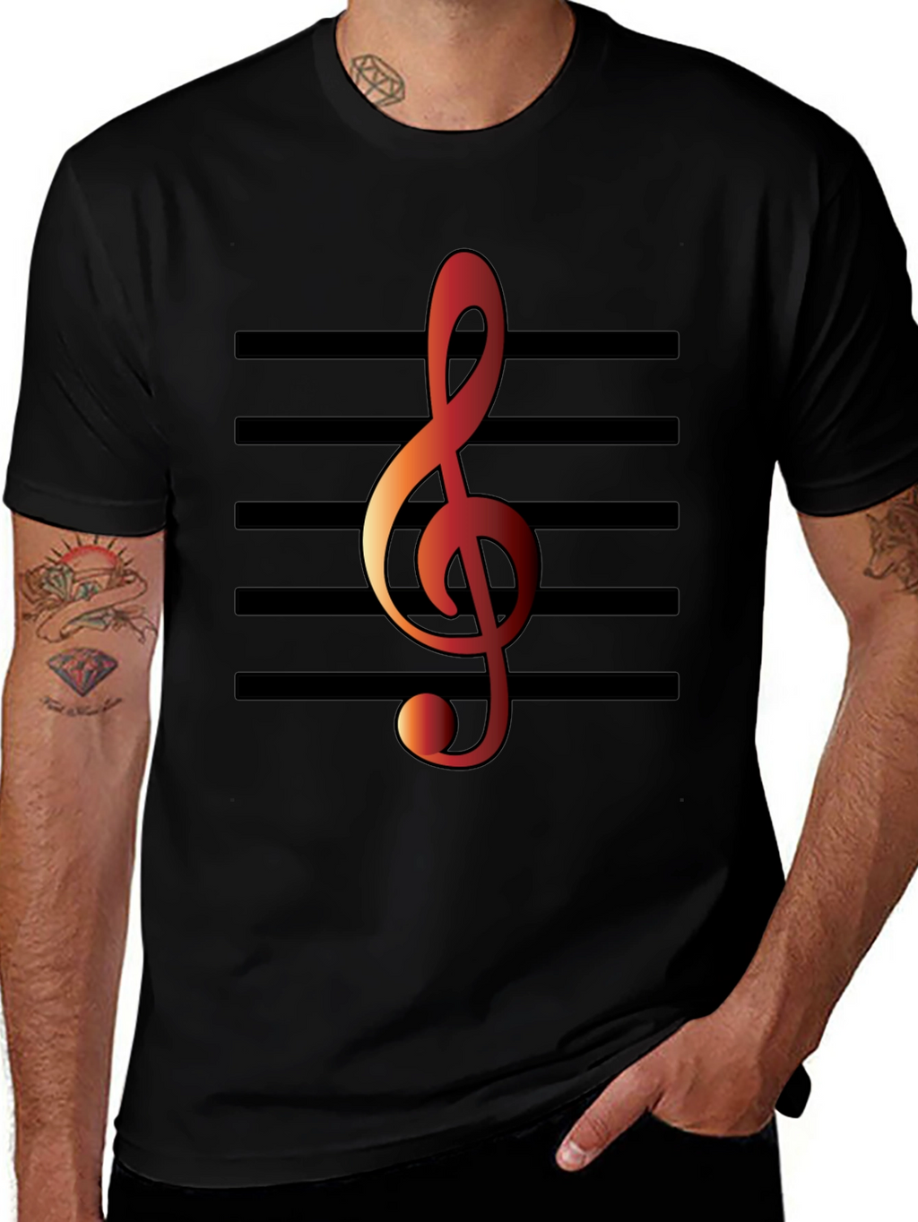 Musical Treble Clef Graphic Tee