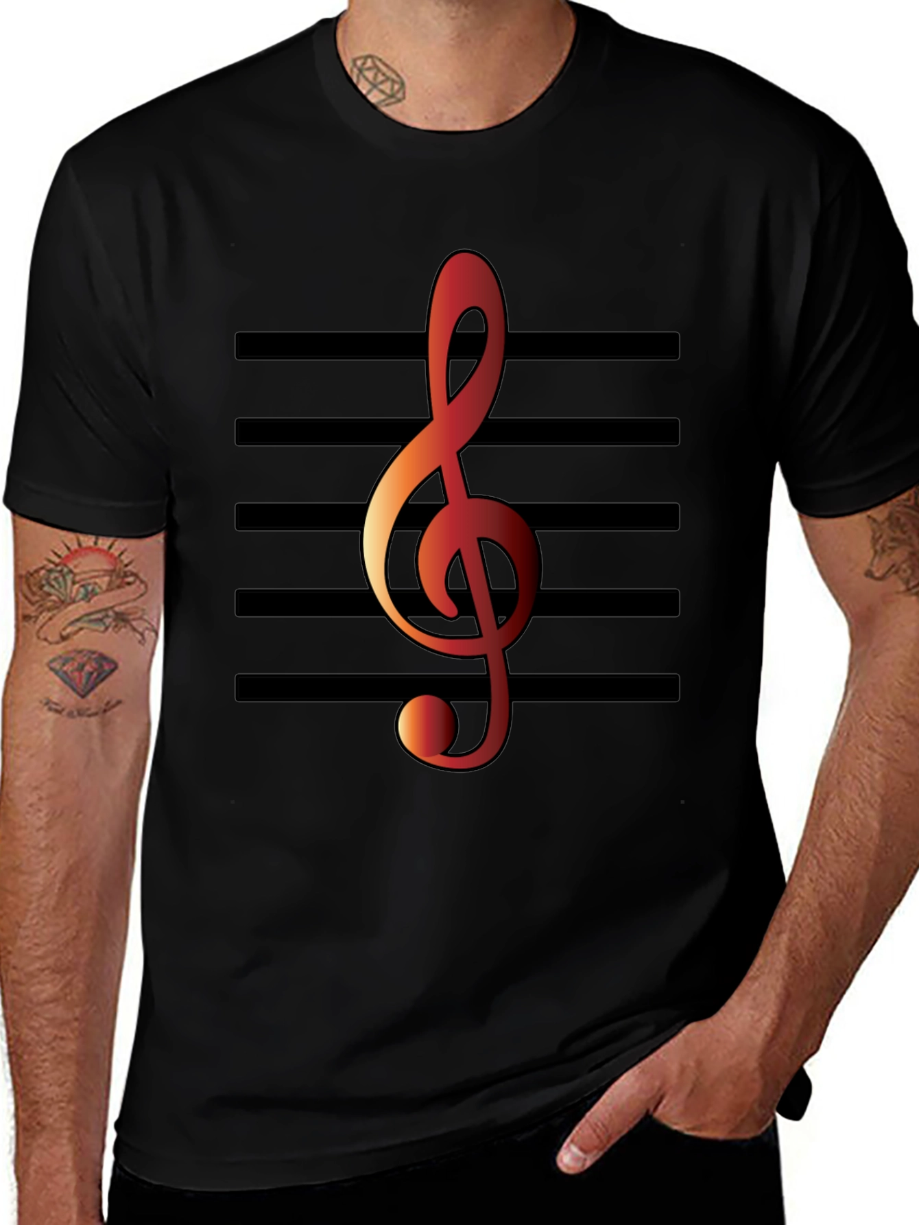 Musical Treble Clef Graphic Tee
