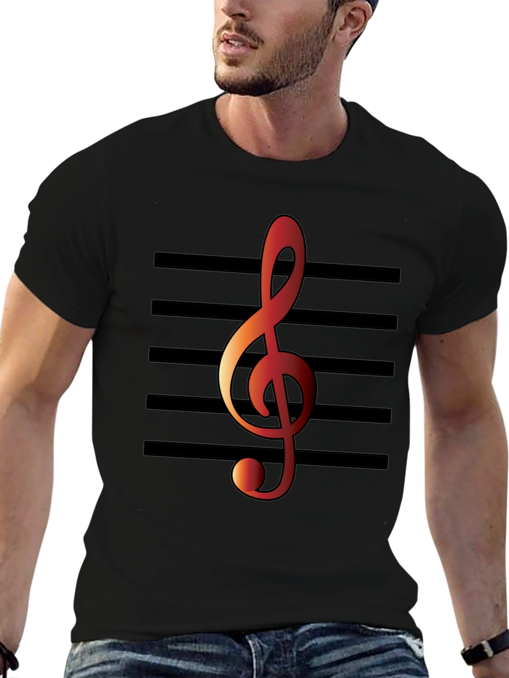 Musical Treble Clef Graphic Tee