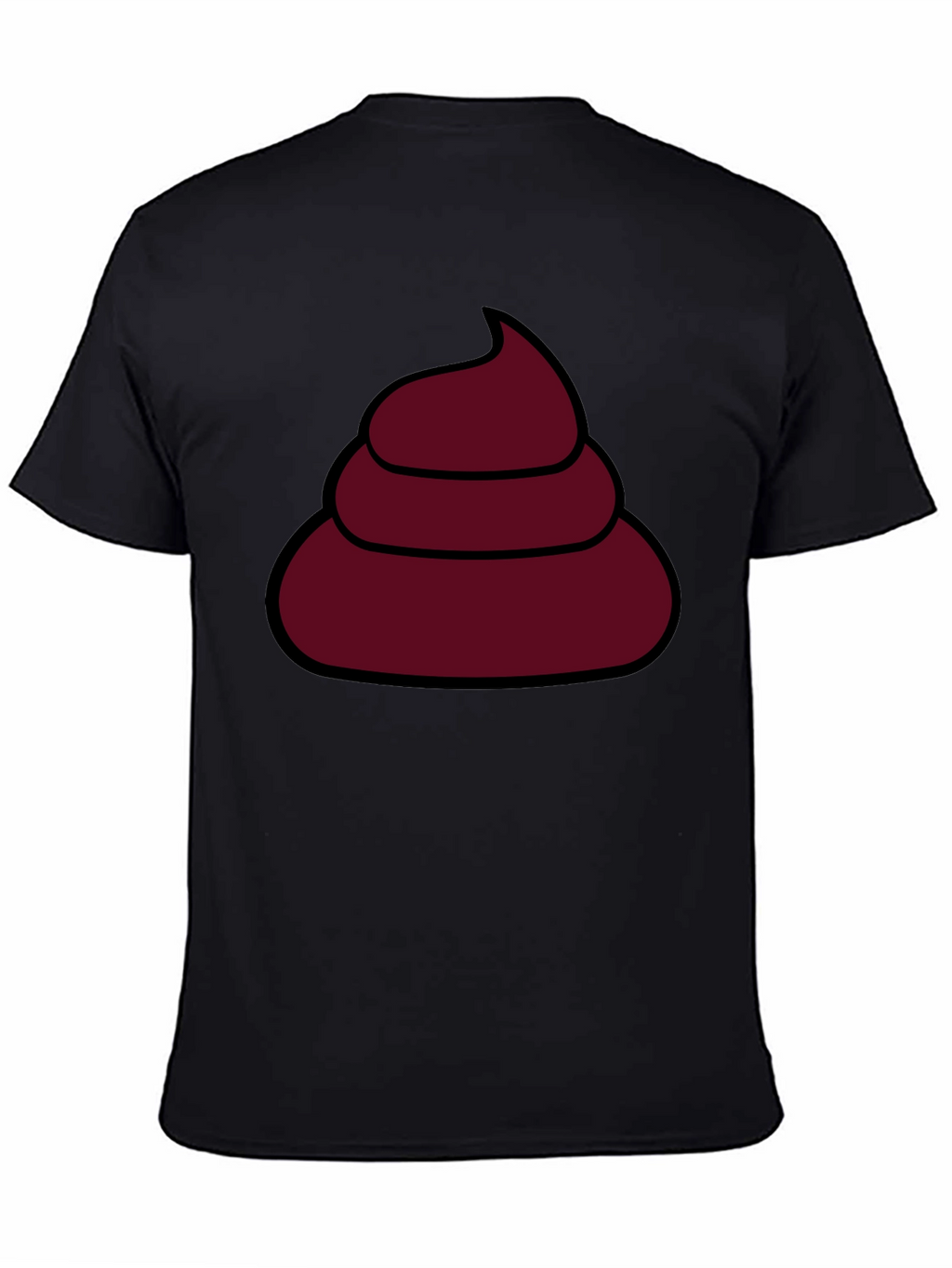 Funny Poop Emoji T-Shirt - Black Cotton Tee