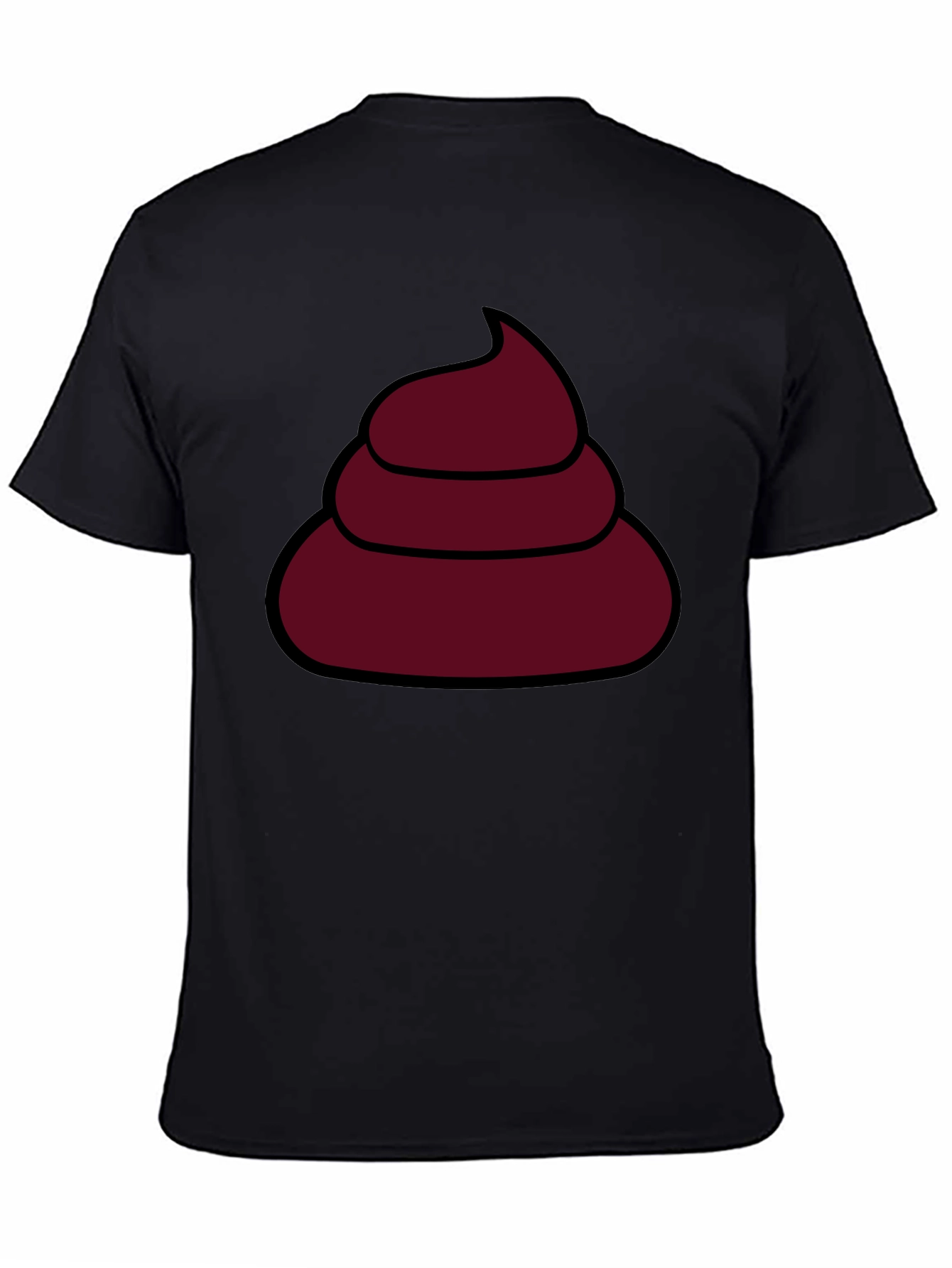 Funny Poop Emoji T-Shirt - Black Cotton Tee