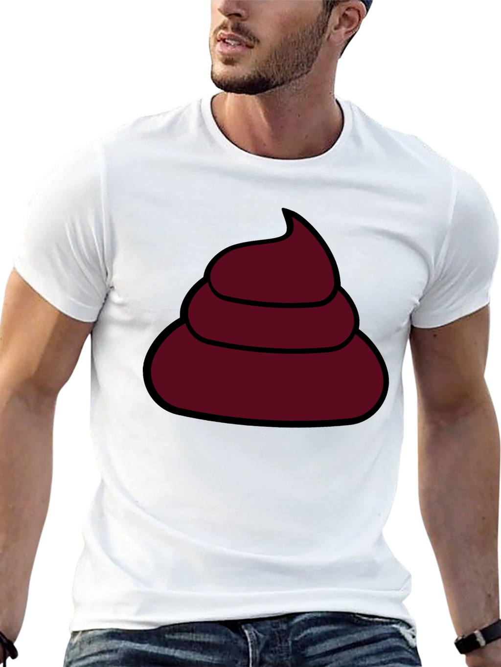 Funny Poop Emoji T-Shirt - Black Cotton Tee