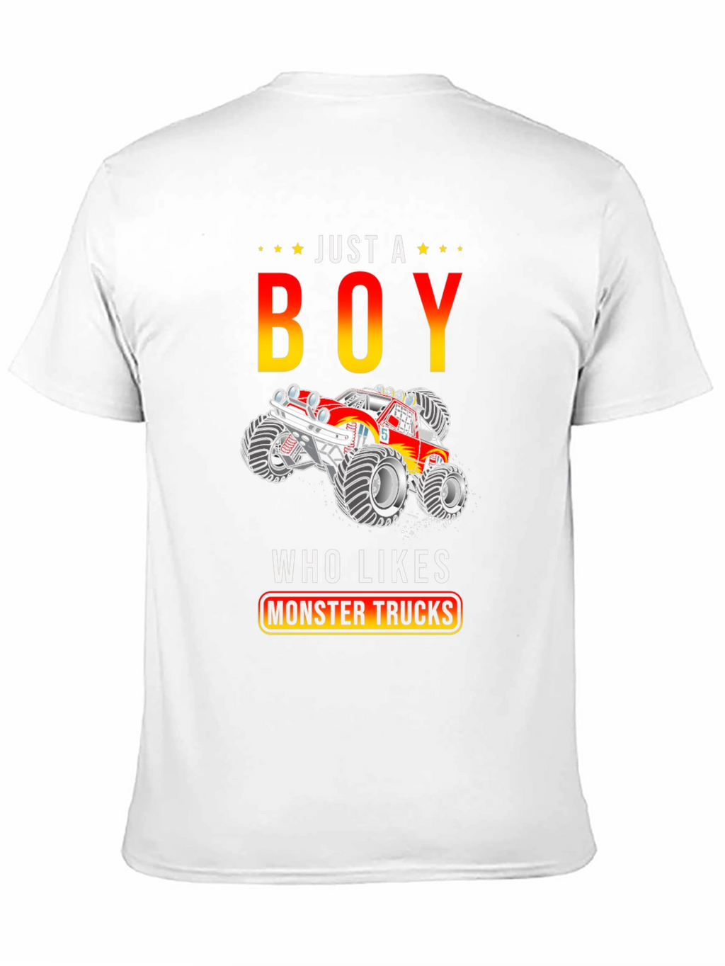 Just A Boy Who Likes Monster Trucks T-Shirt