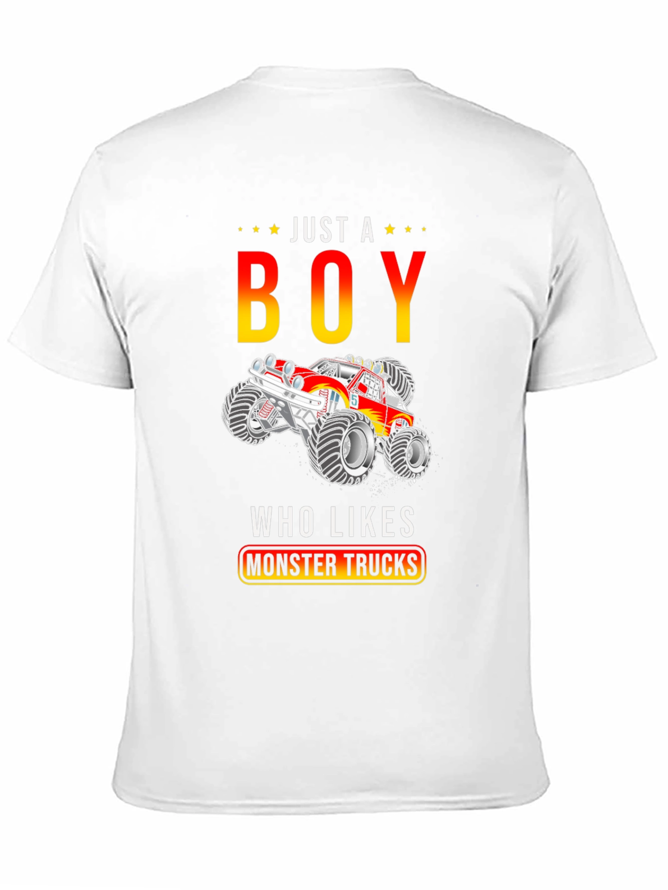 Just A Boy Who Likes Monster Trucks T-Shirt