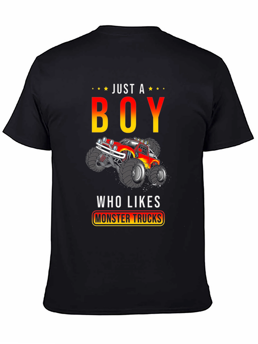 Just A Boy Who Likes Monster Trucks T-Shirt