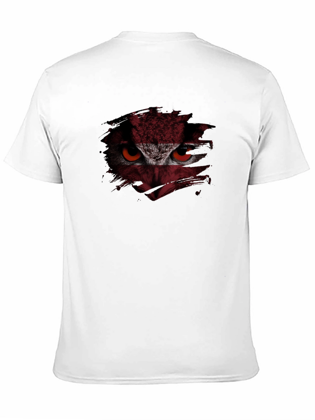 Owl Eyes Graphic Print Tee - Mens Black T-Shirt