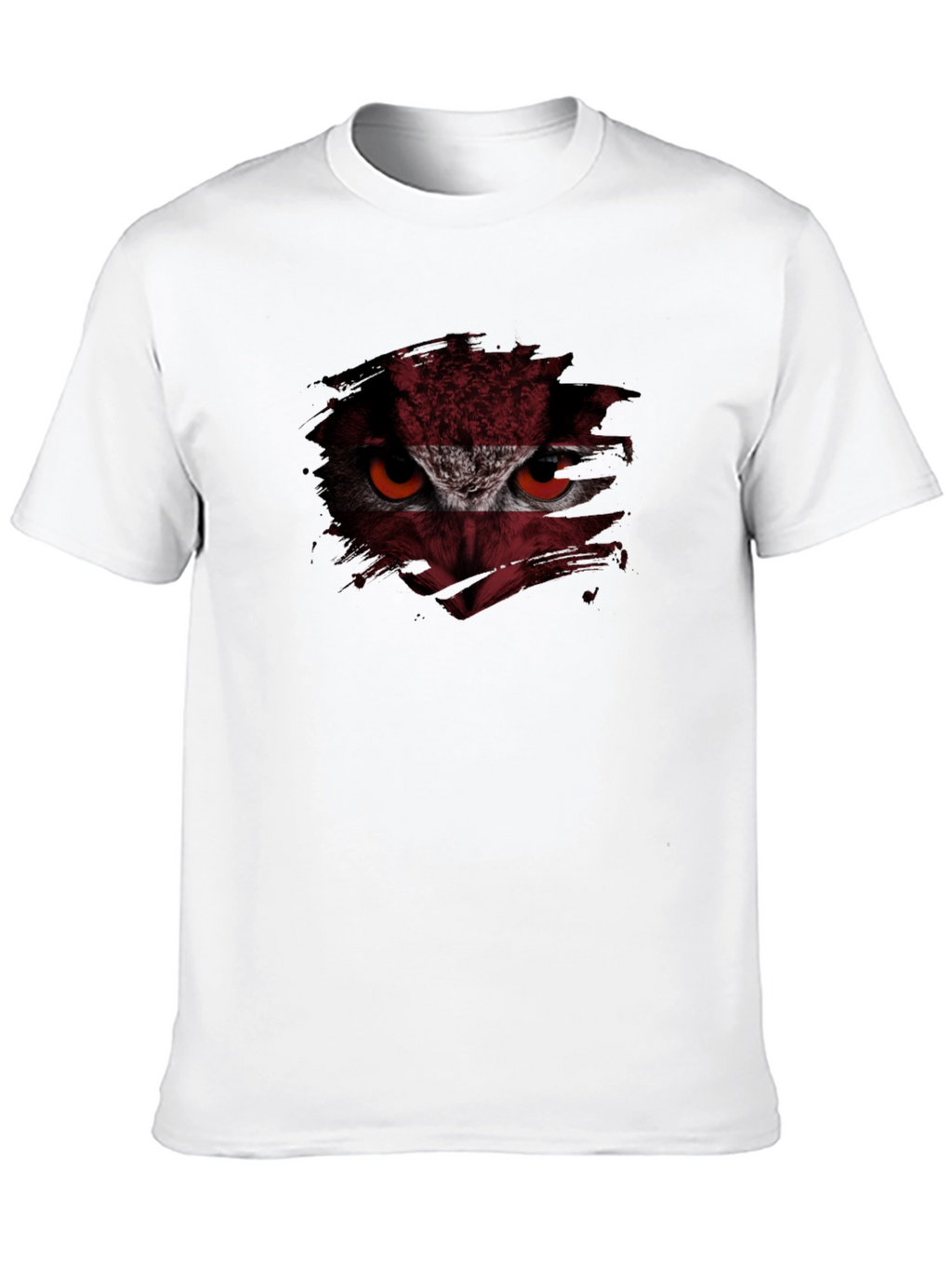 Owl Eyes Graphic Print Tee - Mens Black T-Shirt