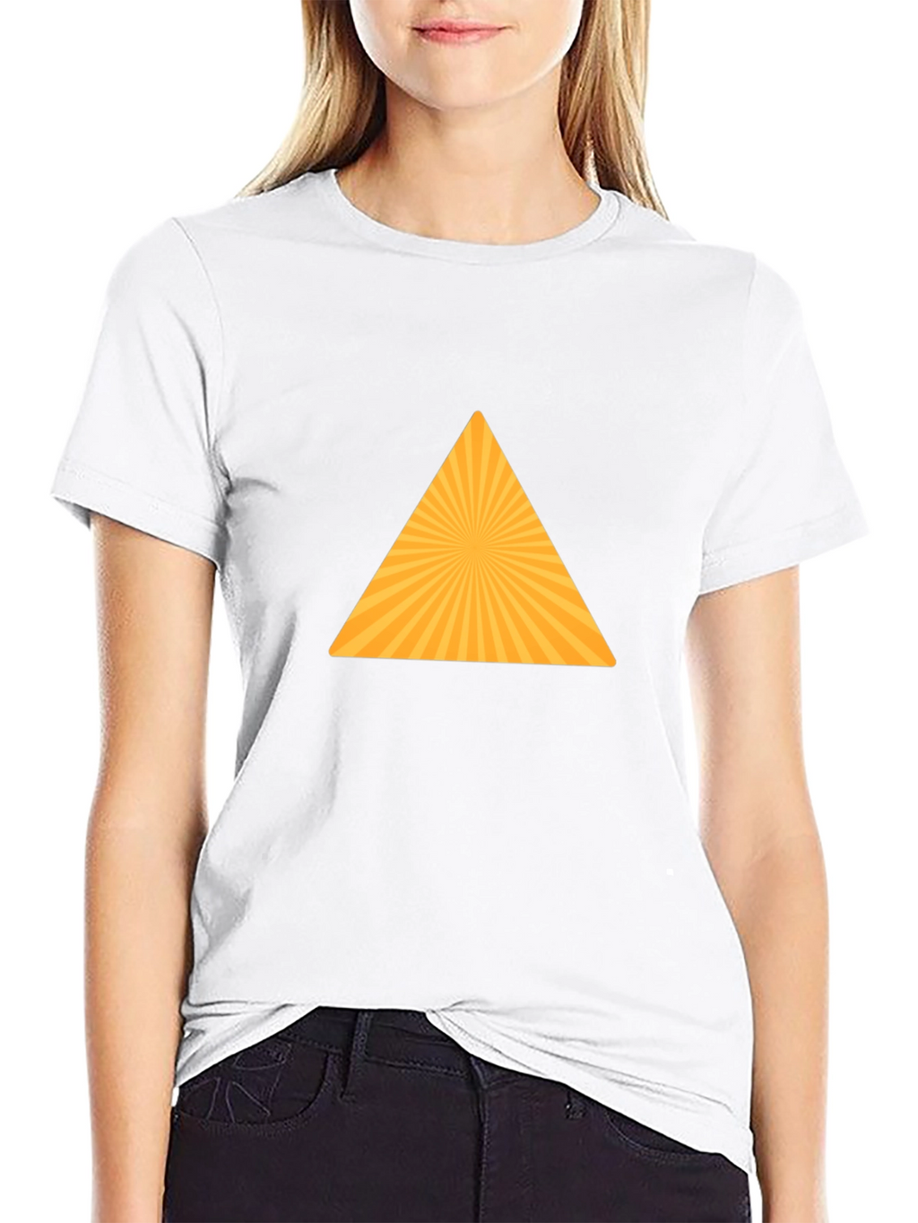 Geometric Triangle Graphic Tee - Modern Style