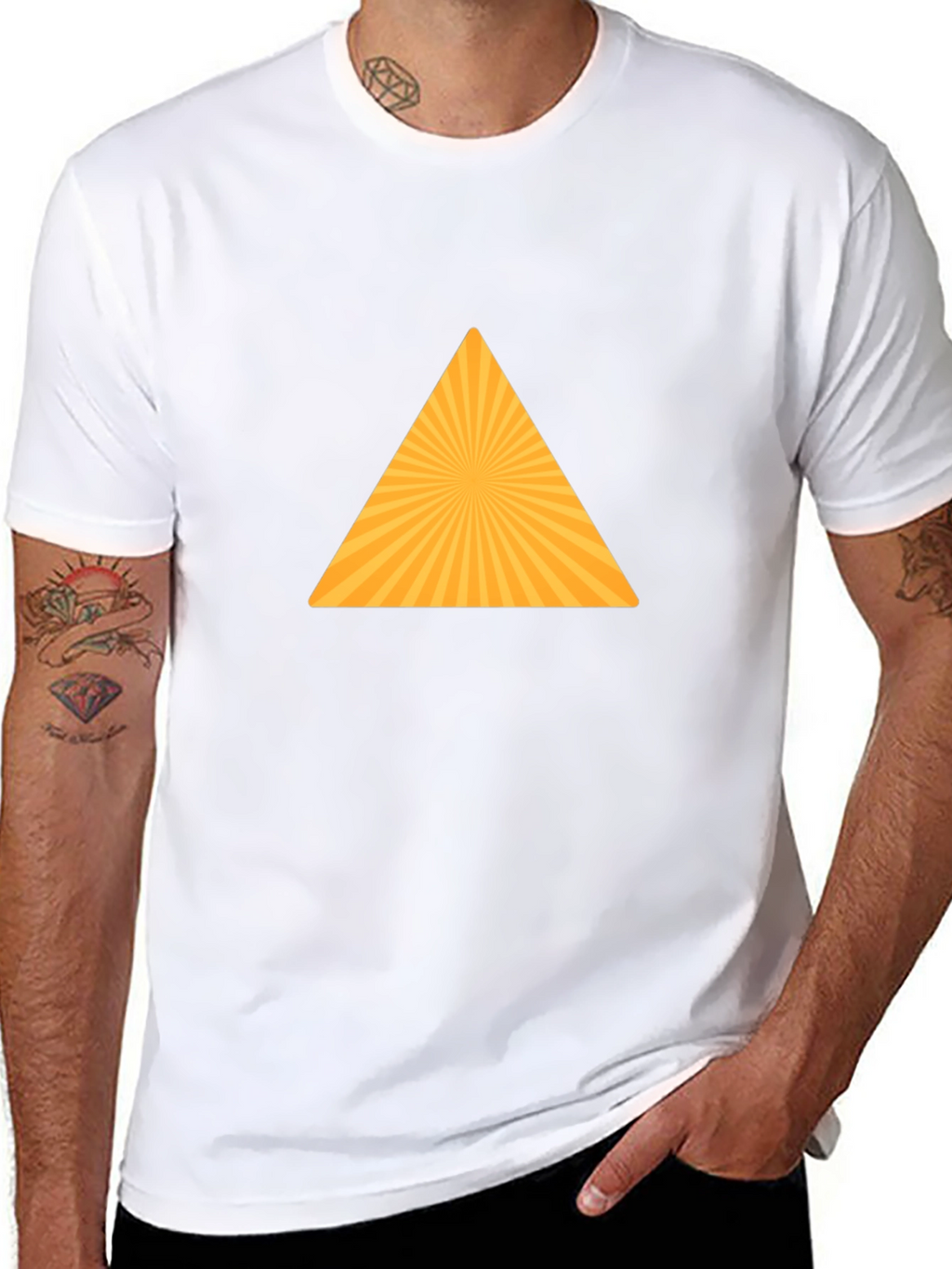 Geometric Triangle Graphic Tee - Modern Style