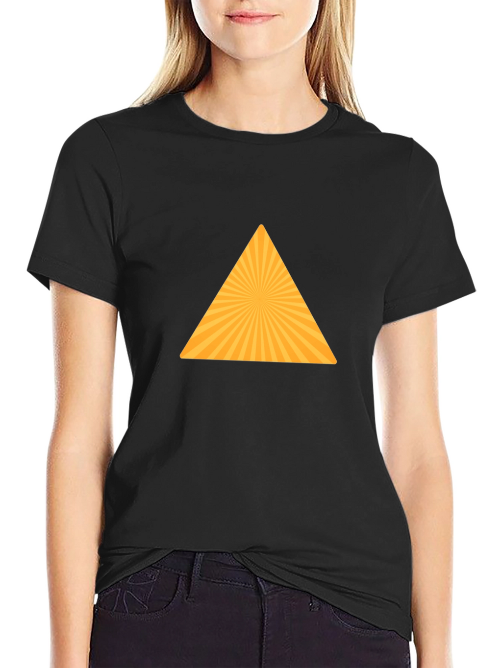 Geometric Triangle Graphic Tee - Modern Style