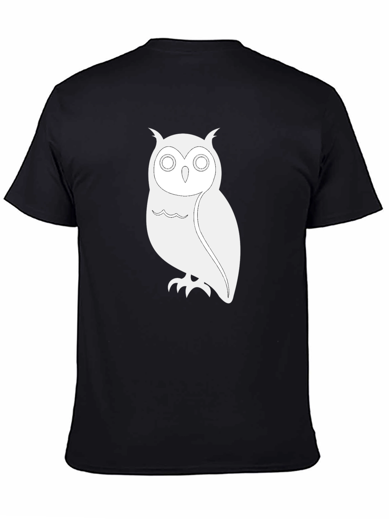 Owl Graphic T-Shirt - Black Cotton Tee