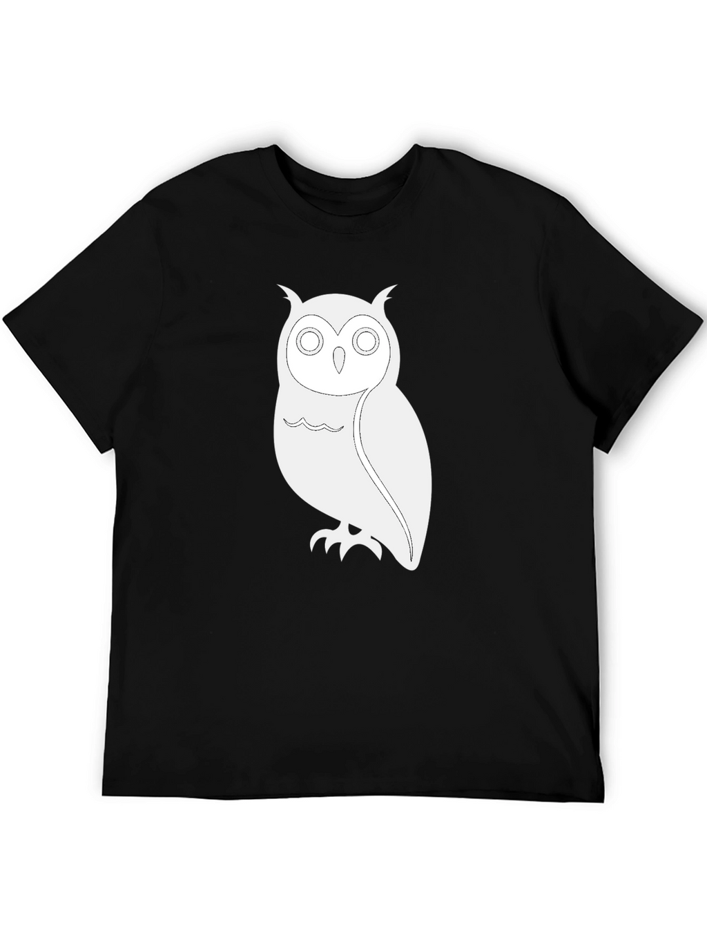 Owl Graphic T-Shirt - Black Cotton Tee