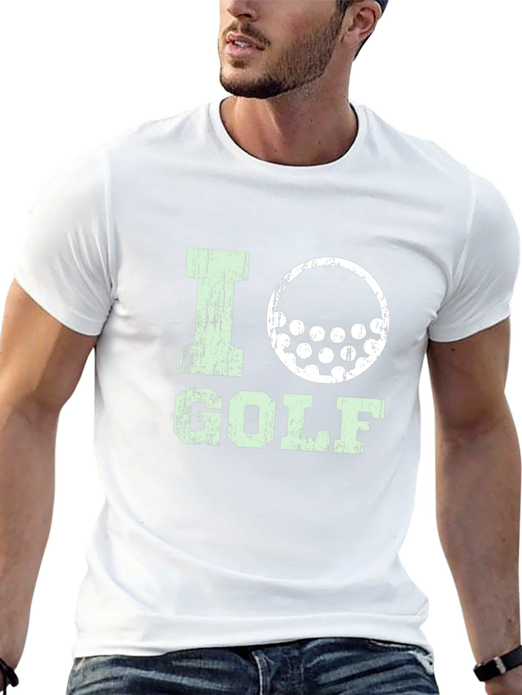 I Love Golf Graphic Tee - Black Cotton