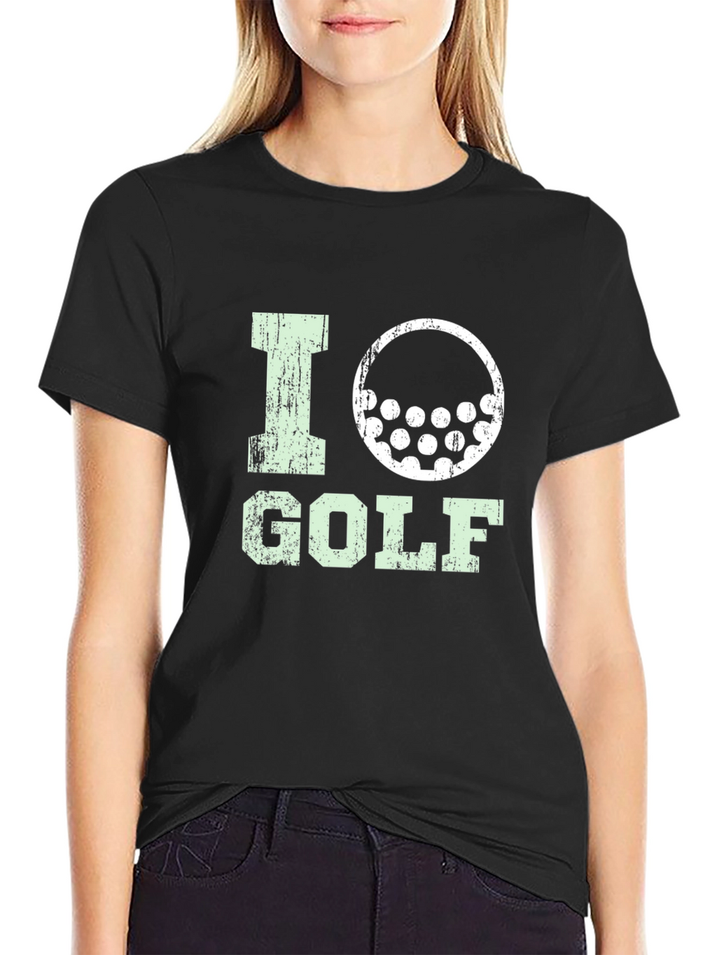 I Love Golf Graphic Tee - Black Cotton