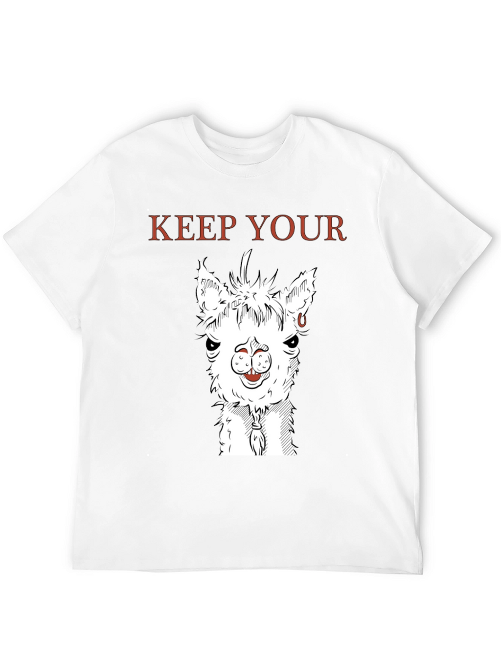 Keep Your Distance Llama Graphic Tee - Black