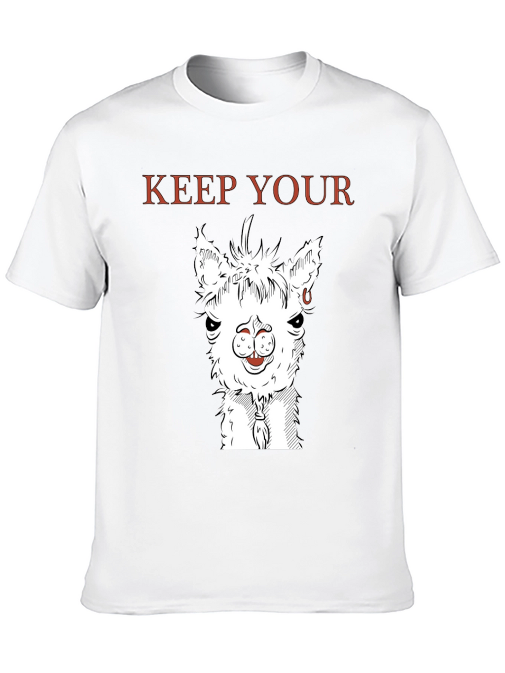 Keep Your Distance Llama Graphic Tee - Black