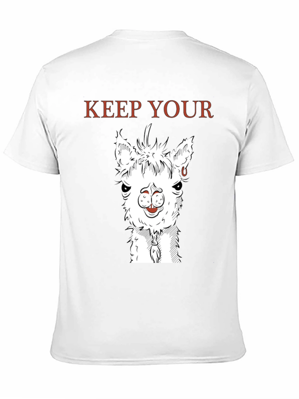 Keep Your Distance Llama Graphic Tee - Black