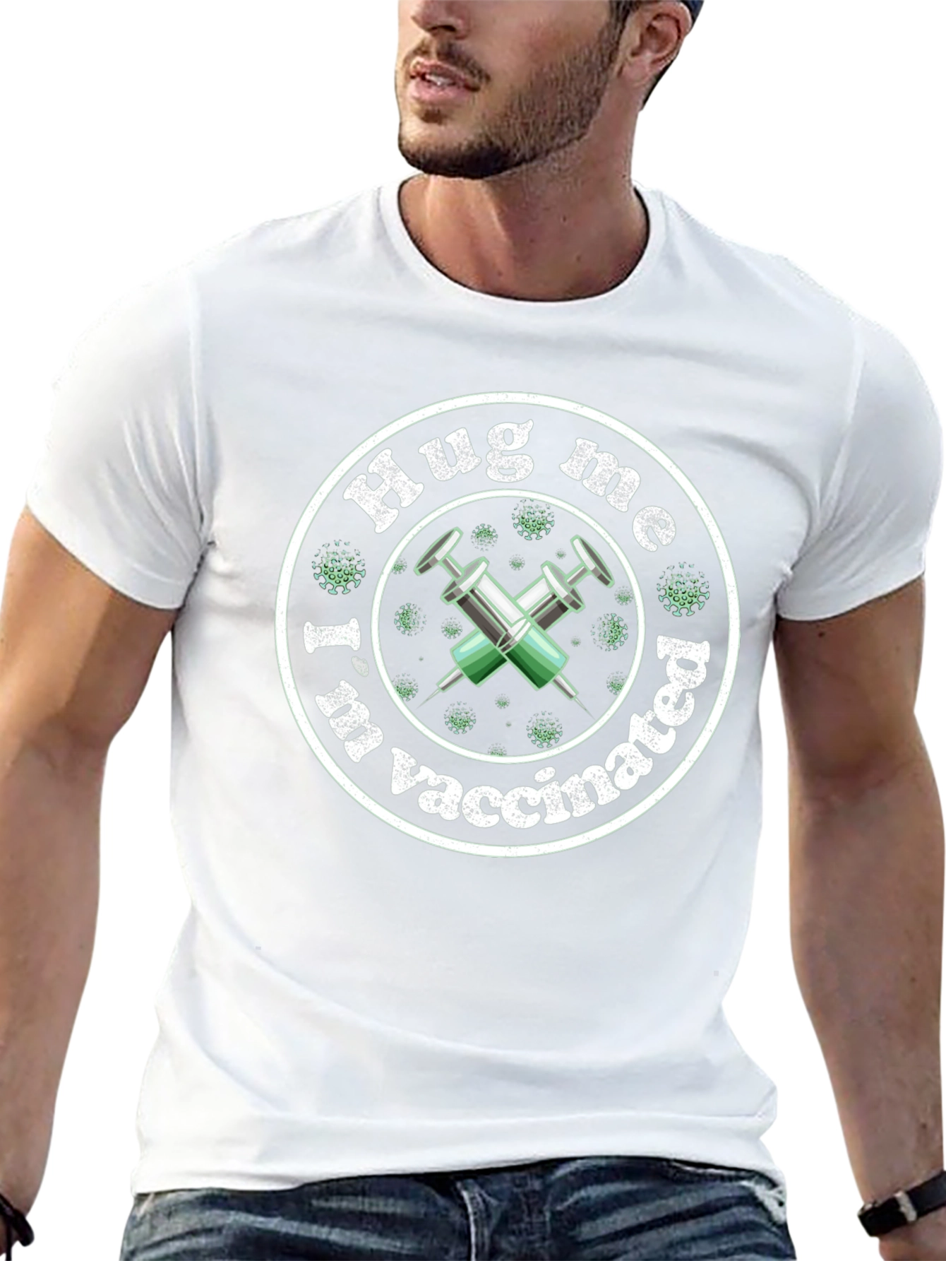 Hug Me Im Vaccinated T-Shirt Funny Vaccine Tee
