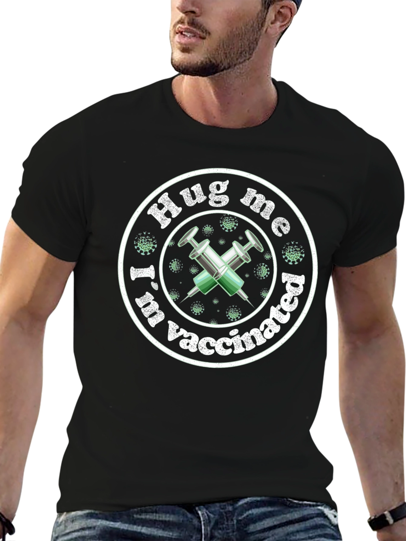 Hug Me Im Vaccinated T-Shirt Funny Vaccine Tee