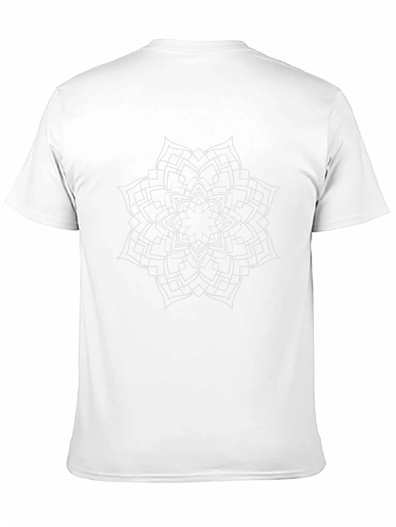 Geometric Mandala Graphic Black T-Shirt