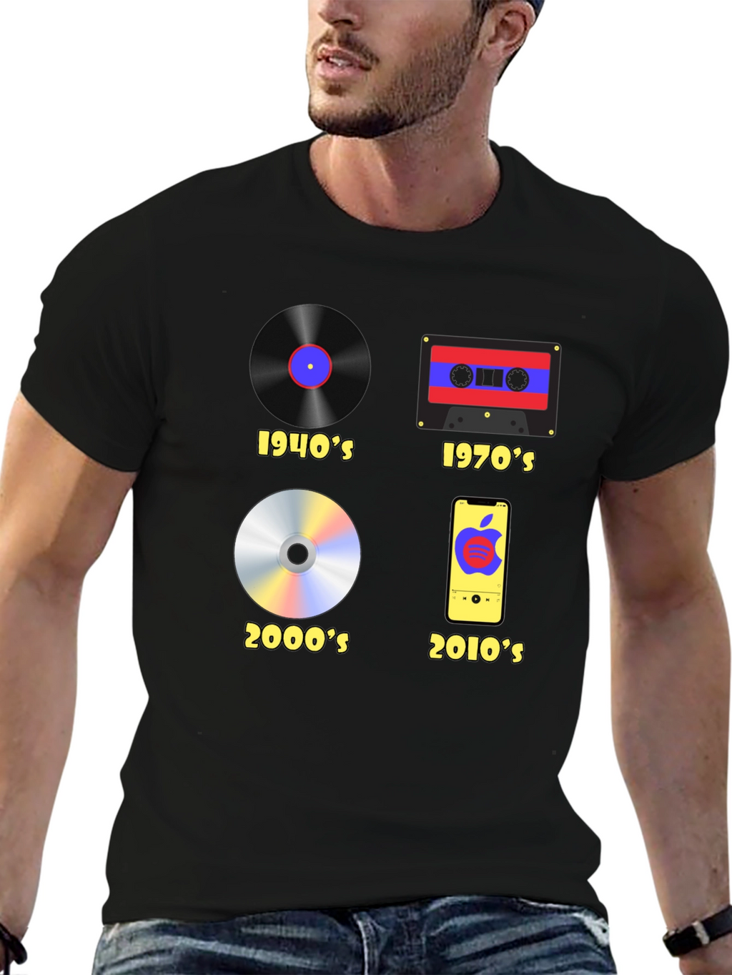 Evolution of Music T-Shirt - Black