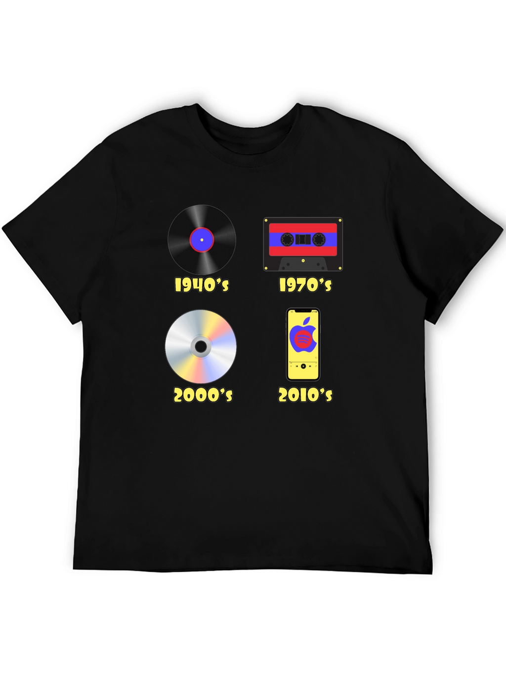 Evolution of Music T-Shirt - Black
