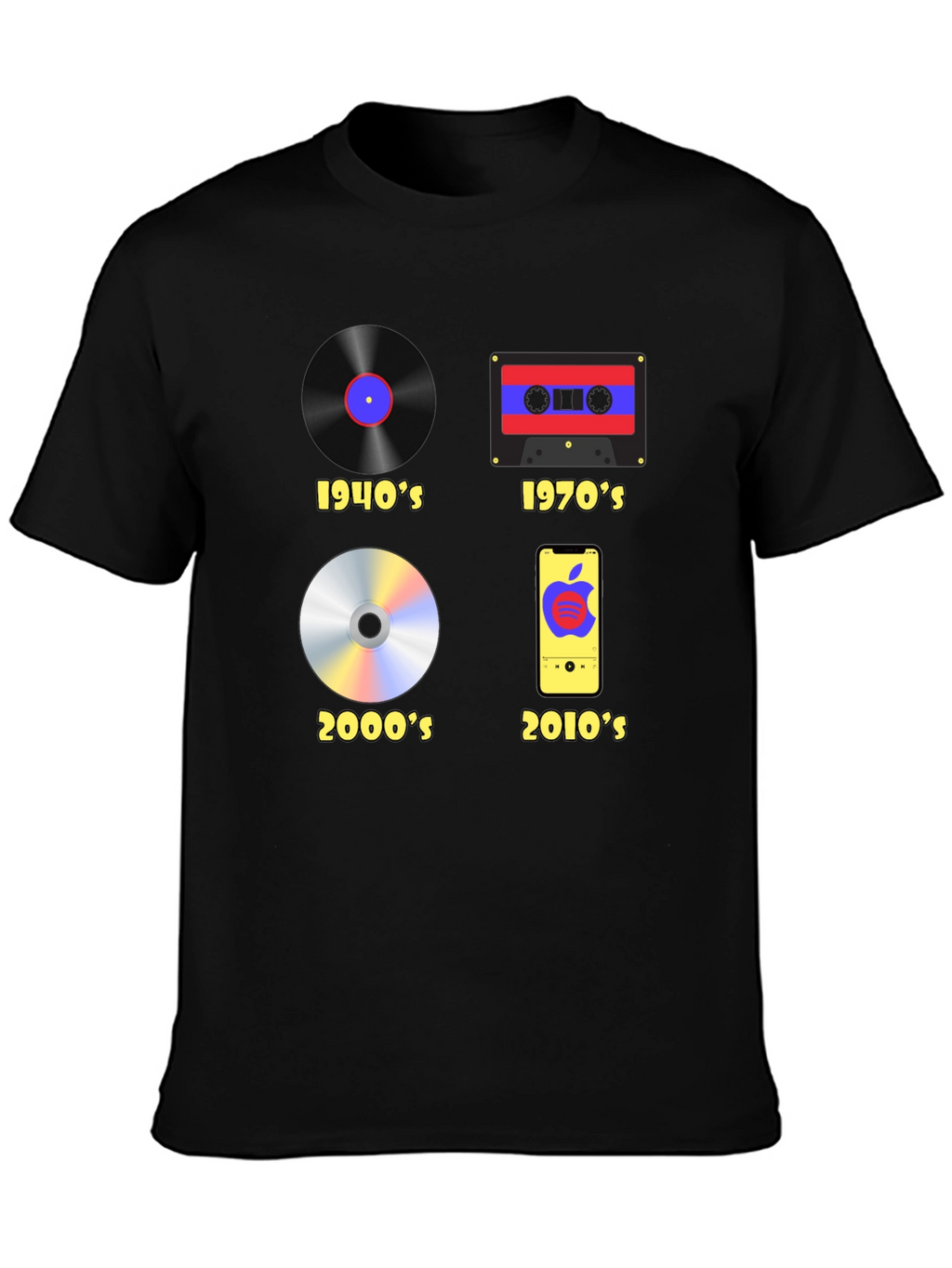 Evolution of Music T-Shirt - Black