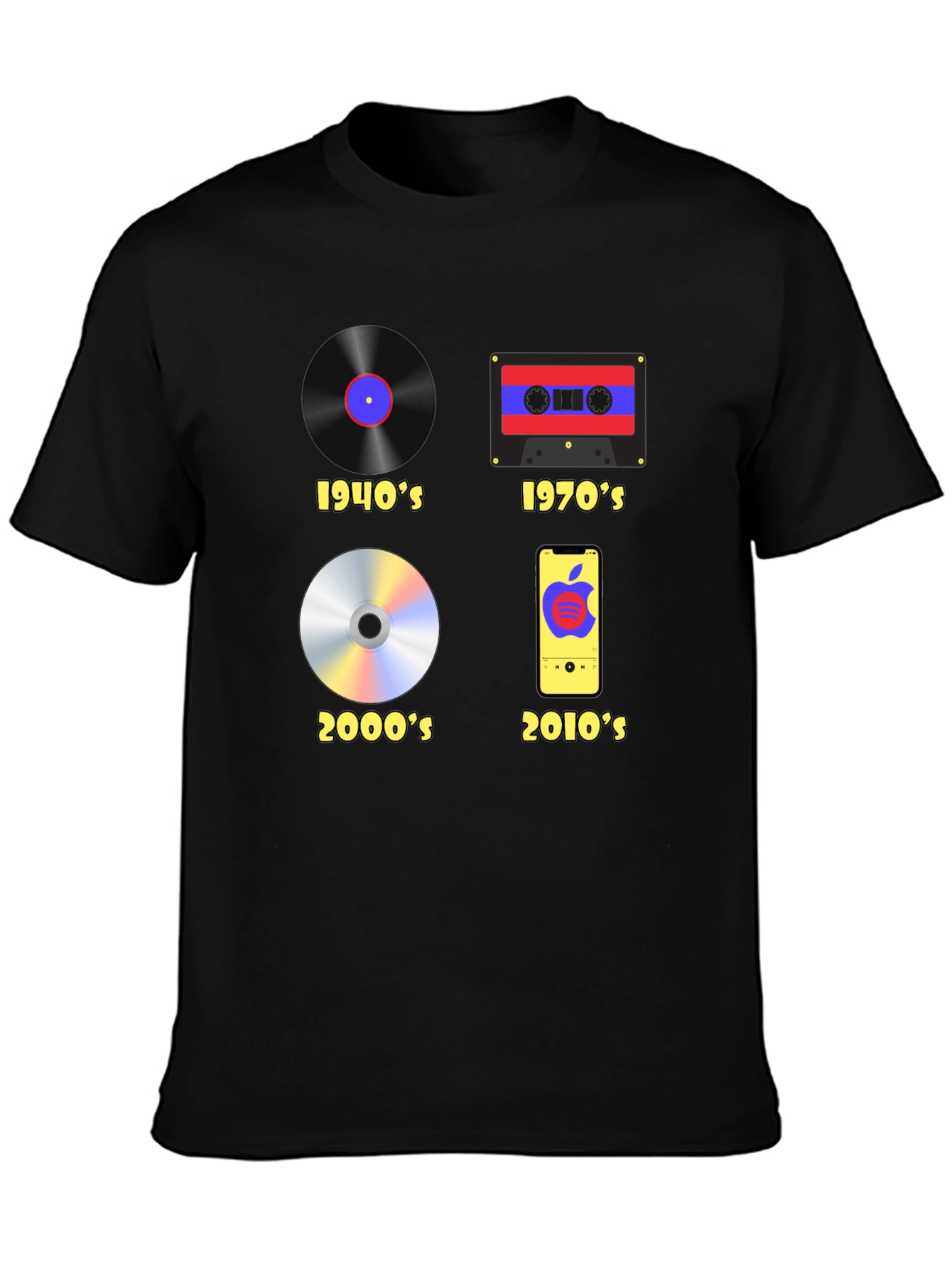 Evolution of Music T-Shirt - Black
