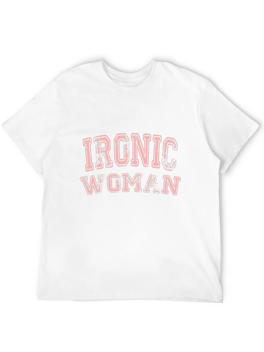 Ironic Woman Graphic Tee - Black Cotton T-Shirt