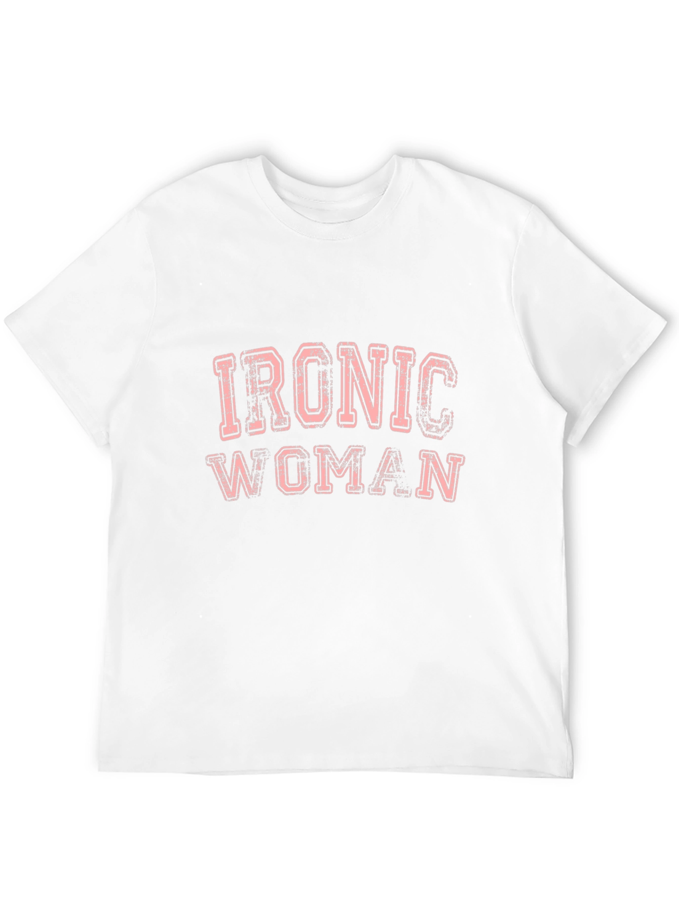 Ironic Woman Graphic Tee - Black Cotton T-Shirt