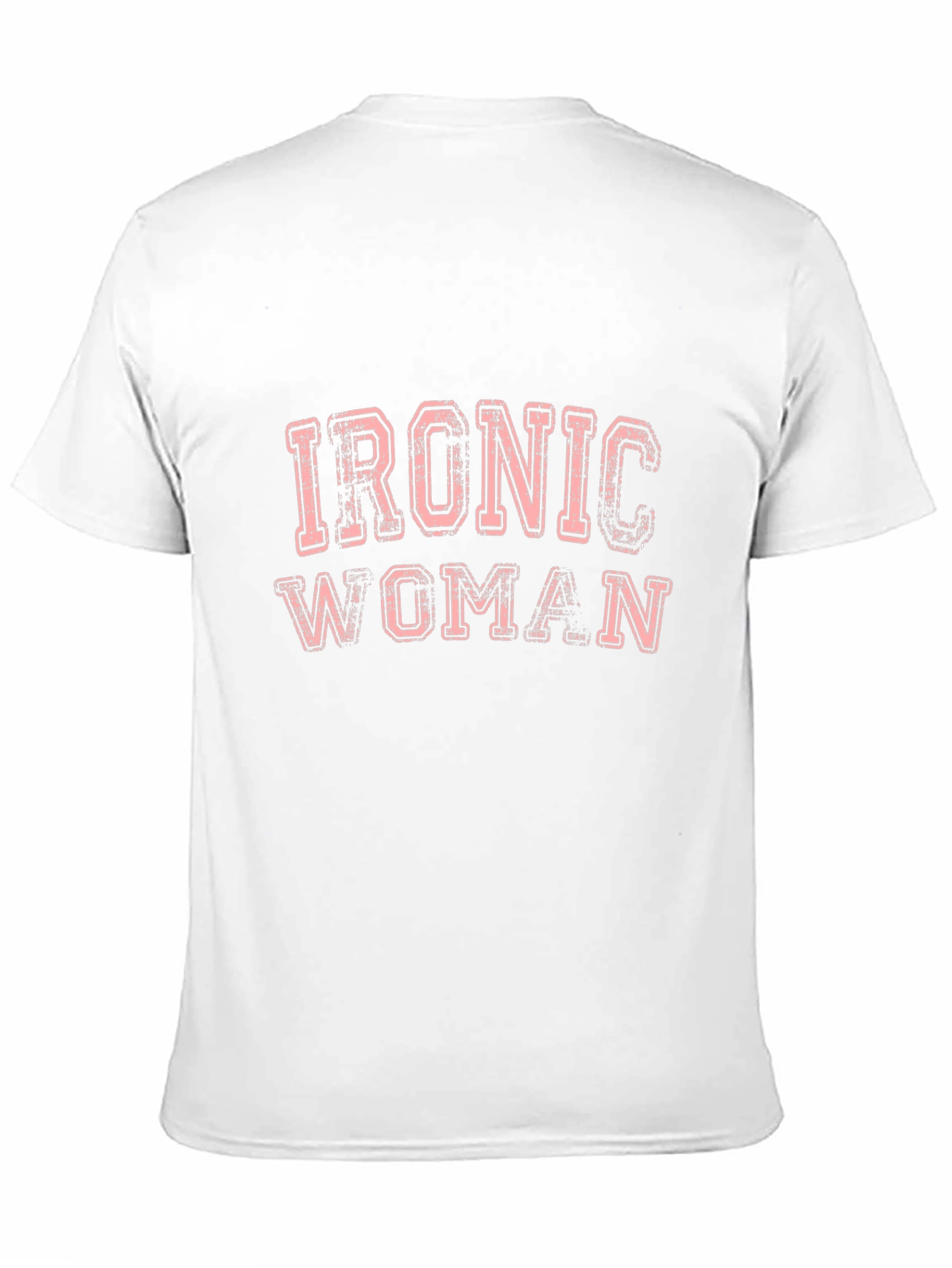 Ironic Woman Graphic Tee - Black Cotton T-Shirt