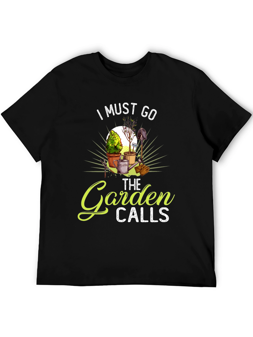 The Garden Calls Black T-Shirt Gardening Lovers Tee