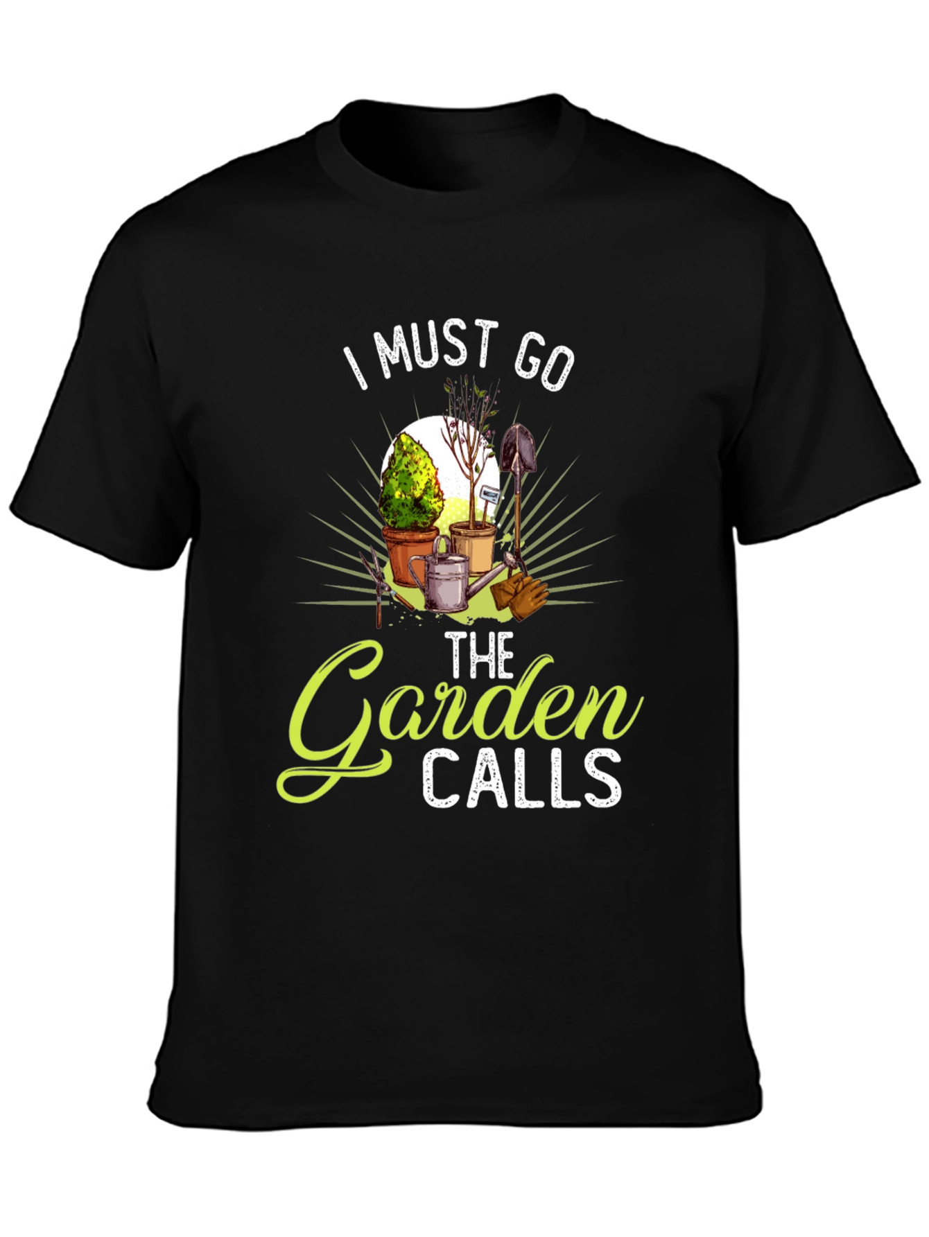 The Garden Calls Black T-Shirt Gardening Lovers Tee