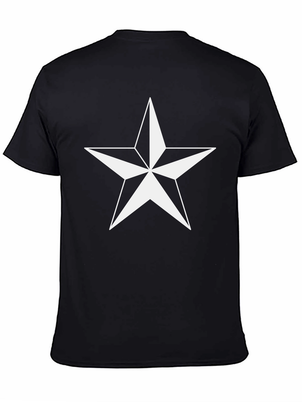 Nautical Star Graphic Tee - Black Cotton Blend