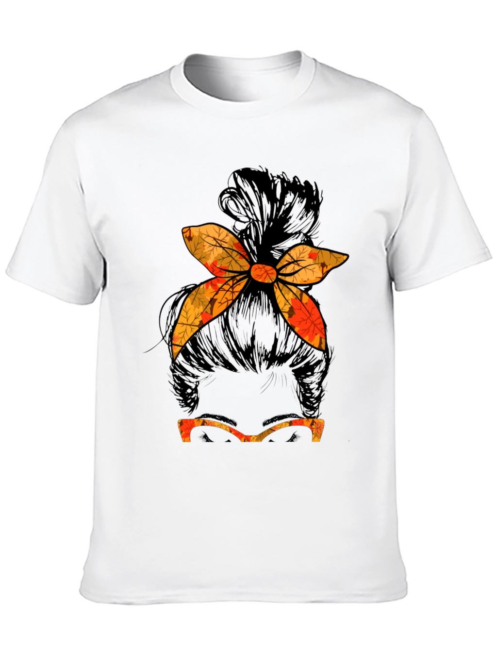 Fall Messy Bun T-Shirt